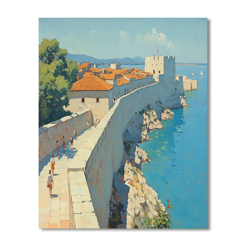 The Old City Walls Walk Dubrovnik Croatia Paint by numbers art