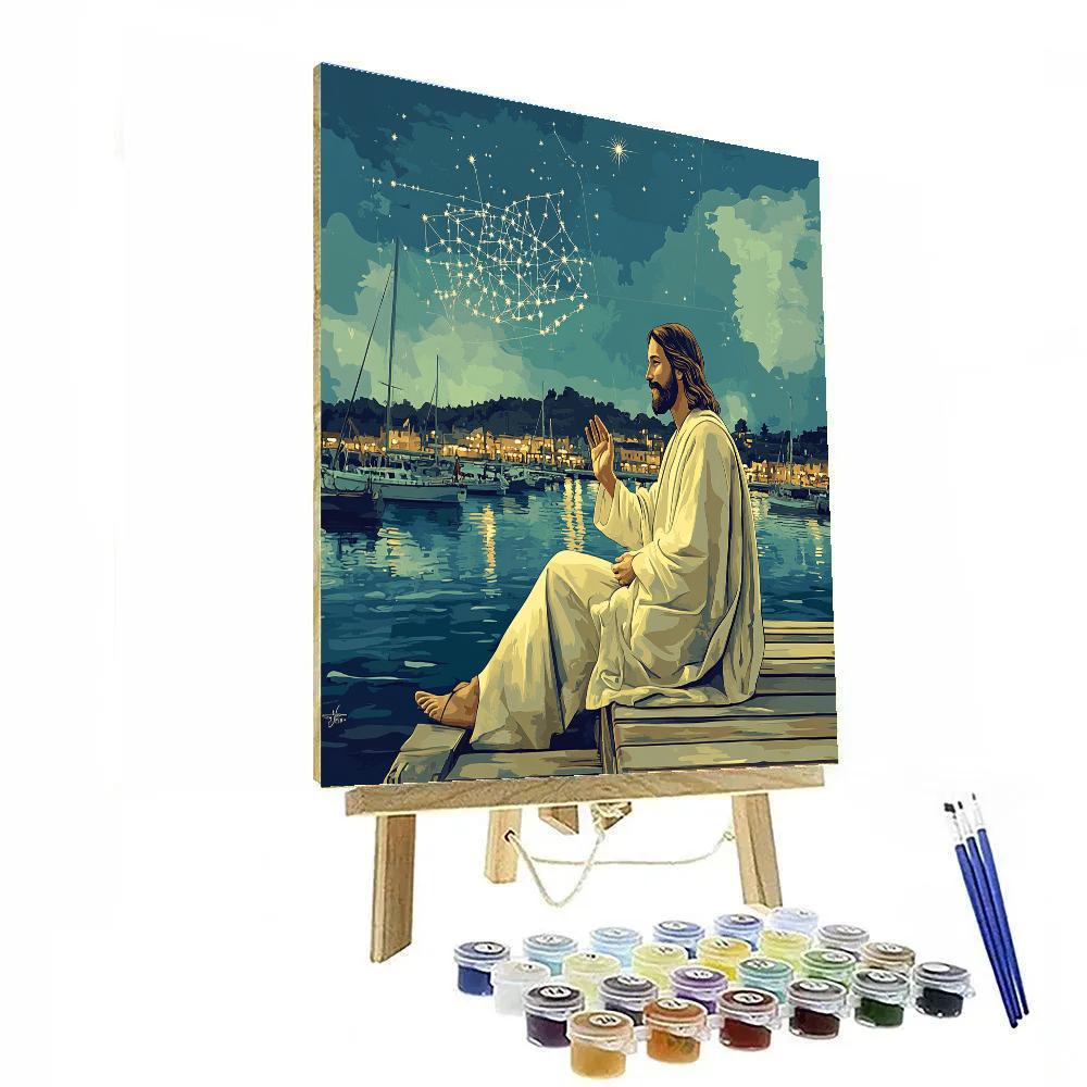 Starlit Parables With Jesus At The Harbor Numbered painting kits