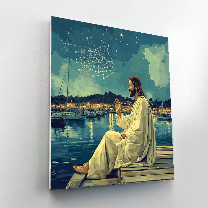 Starlit Parables With Jesus At The Harbor Numbered painting kits