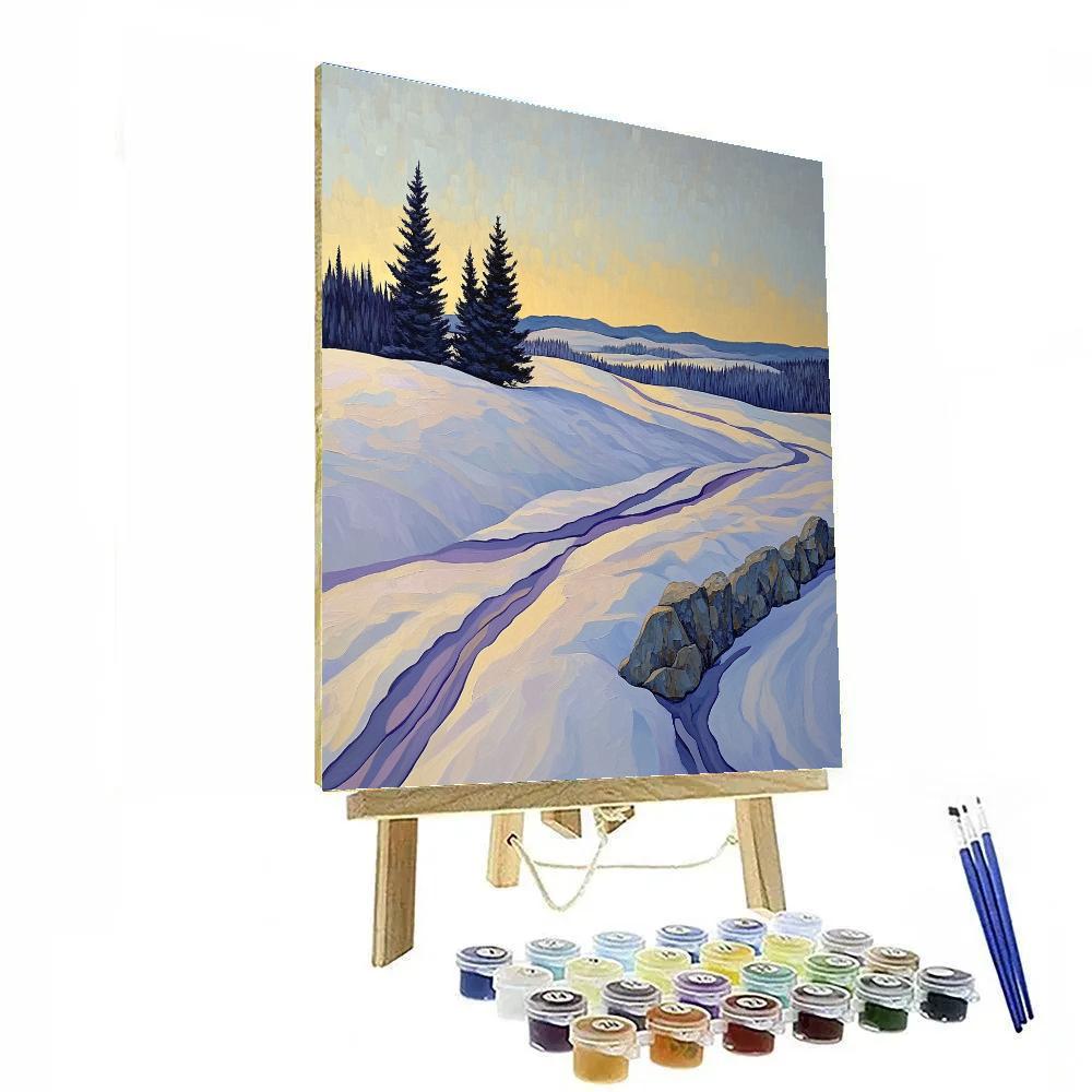 A.Y. Jackson Inspired Breakup Season Chromatic Snowfields DIY paint by numbers