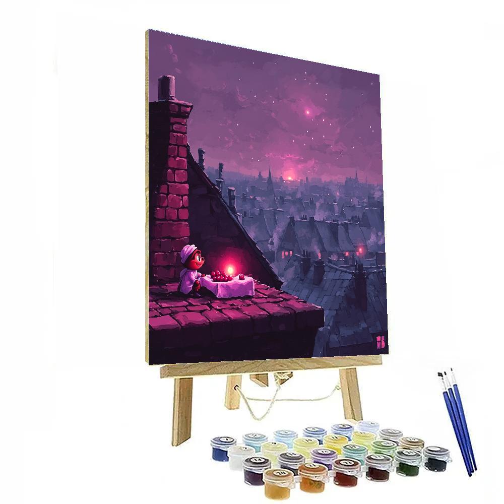Remy Rooftop Berry Comet Picnic Paint by numbers art