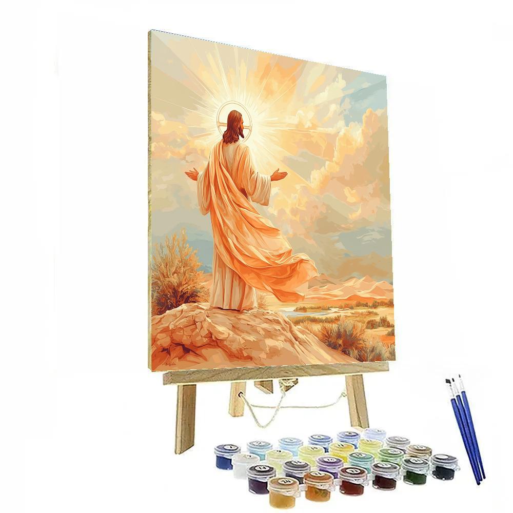 Jesus Crowned Light In Desert Dawn painting number kit