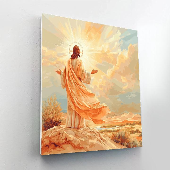 Jesus Crowned Light In Desert Dawn painting number kit