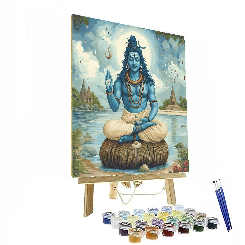 Rain Bearing Shiva In Mangrove Sanctuary Painting by numbers kit