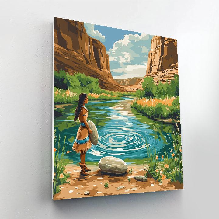 Pocahontas Riverstone Echo Canyon Painting by numbers kit