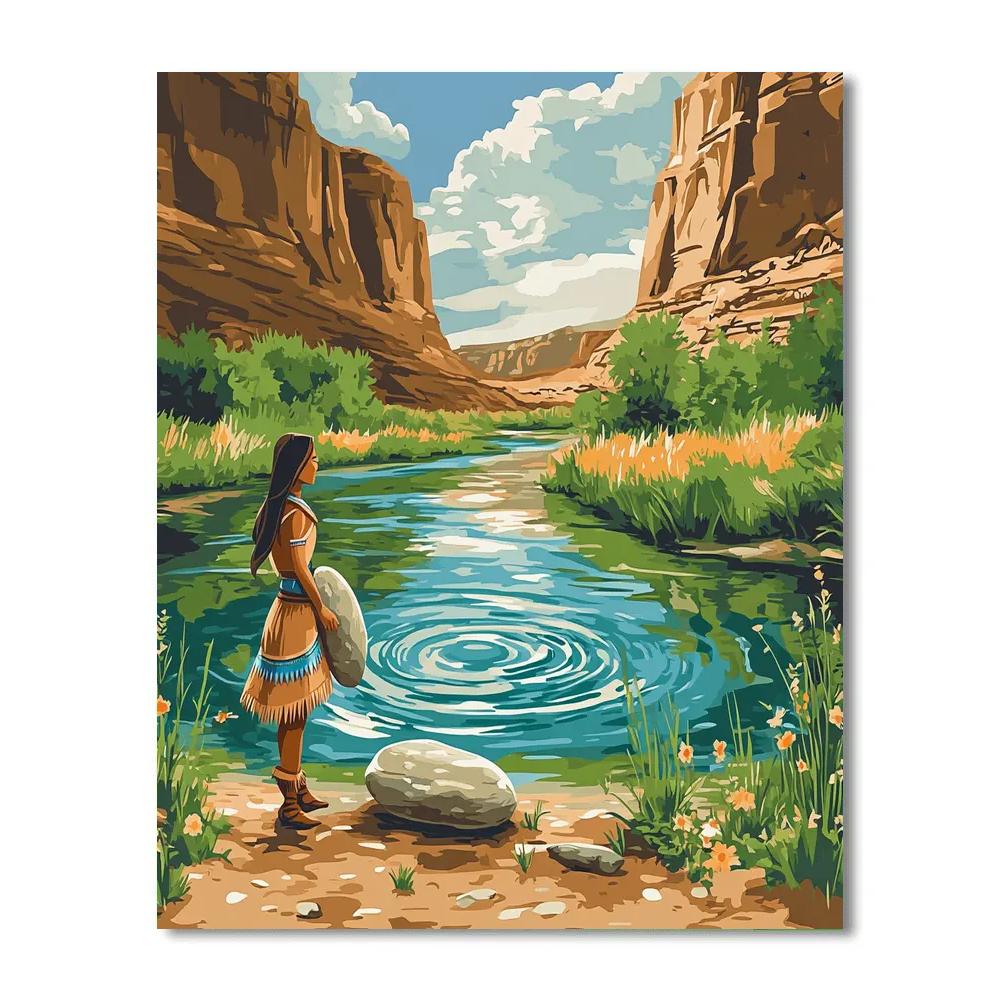Pocahontas Riverstone Echo Canyon Painting by numbers kit