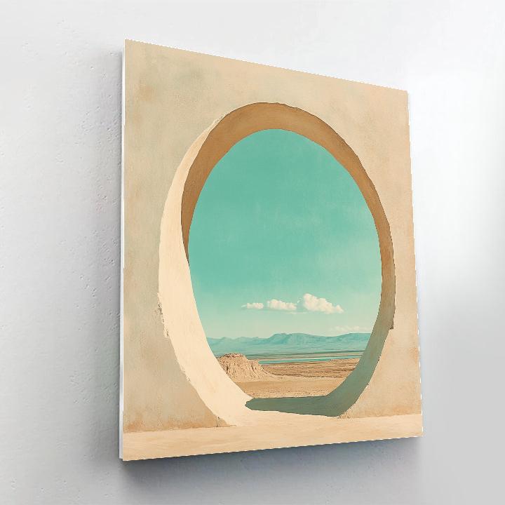 Georgia O’Keeffe Inspired Sunlit Bone And Turquoise Sky Aperture DIY paint by numbers