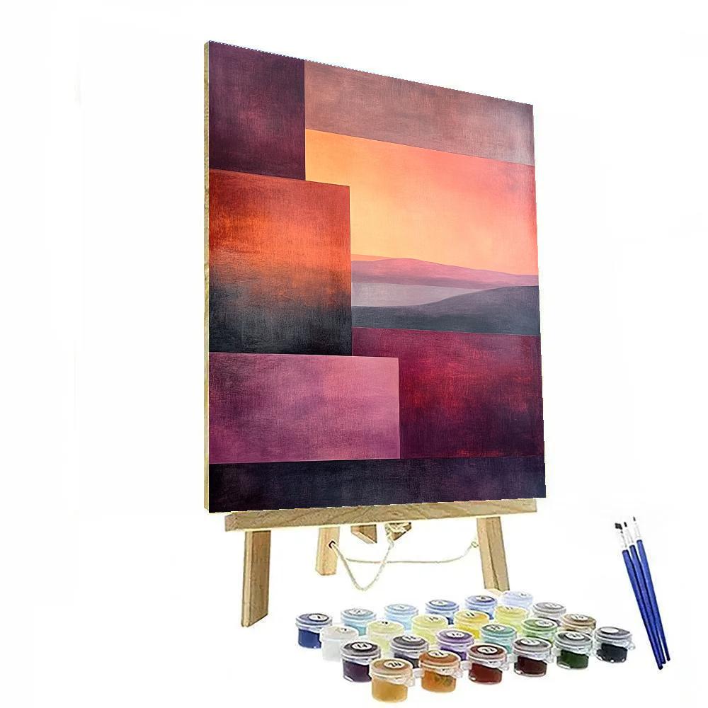 Mark Rothko Inspired Twilight Color Fields Over Desert Painting by numbers kit