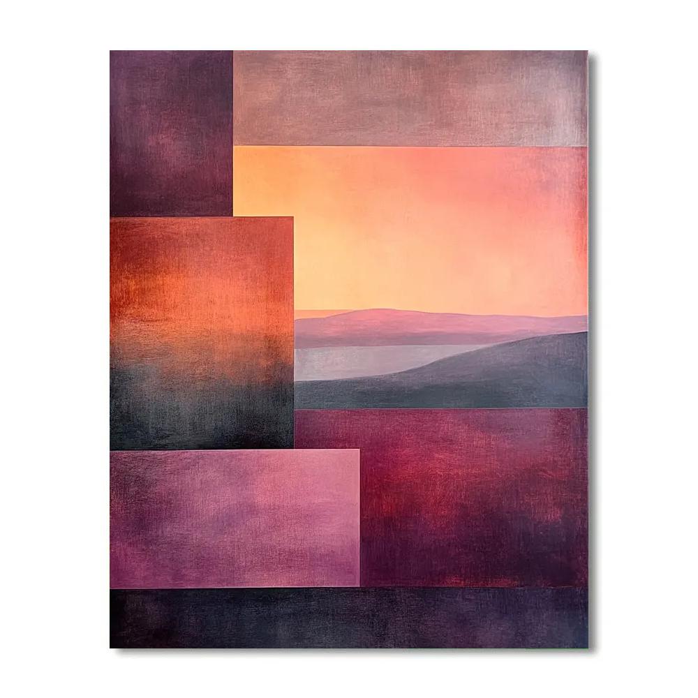 Mark Rothko Inspired Twilight Color Fields Over Desert Painting by numbers kit
