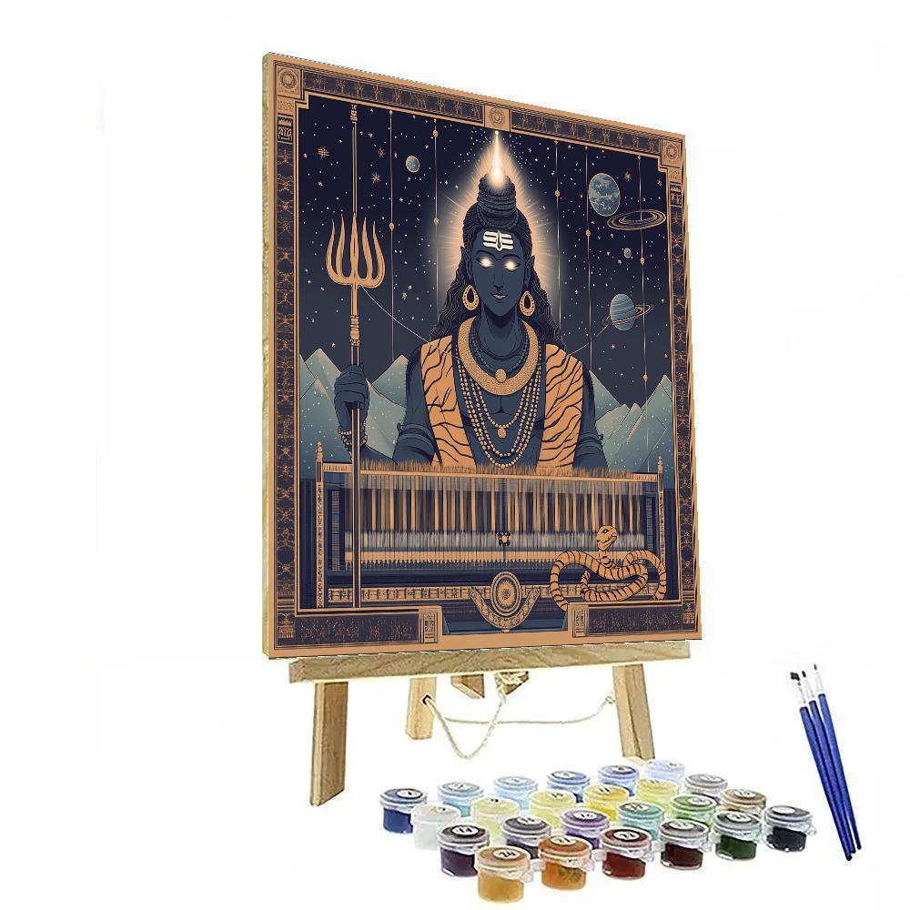Celestial Loom Weaving With Shiva painting number kit