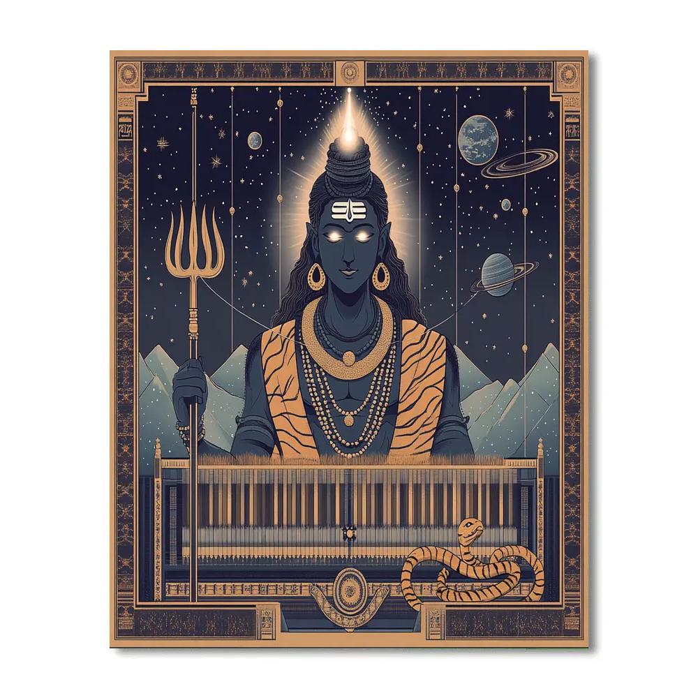 Celestial Loom Weaving With Shiva painting number kit