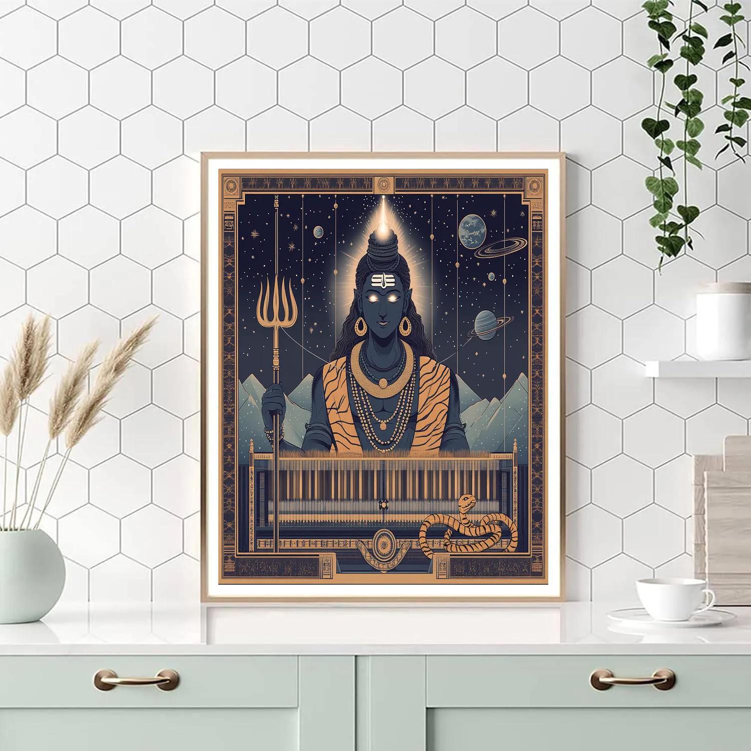 Celestial Loom Weaving With Shiva painting number kit