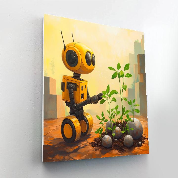 WALL E Garden Of Meteor Sprouts paint by color