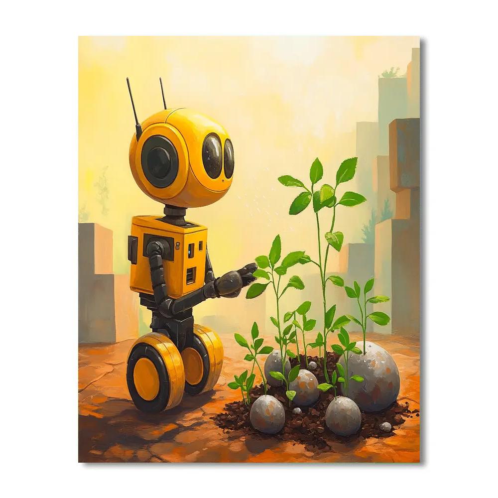WALL E Garden Of Meteor Sprouts paint by color