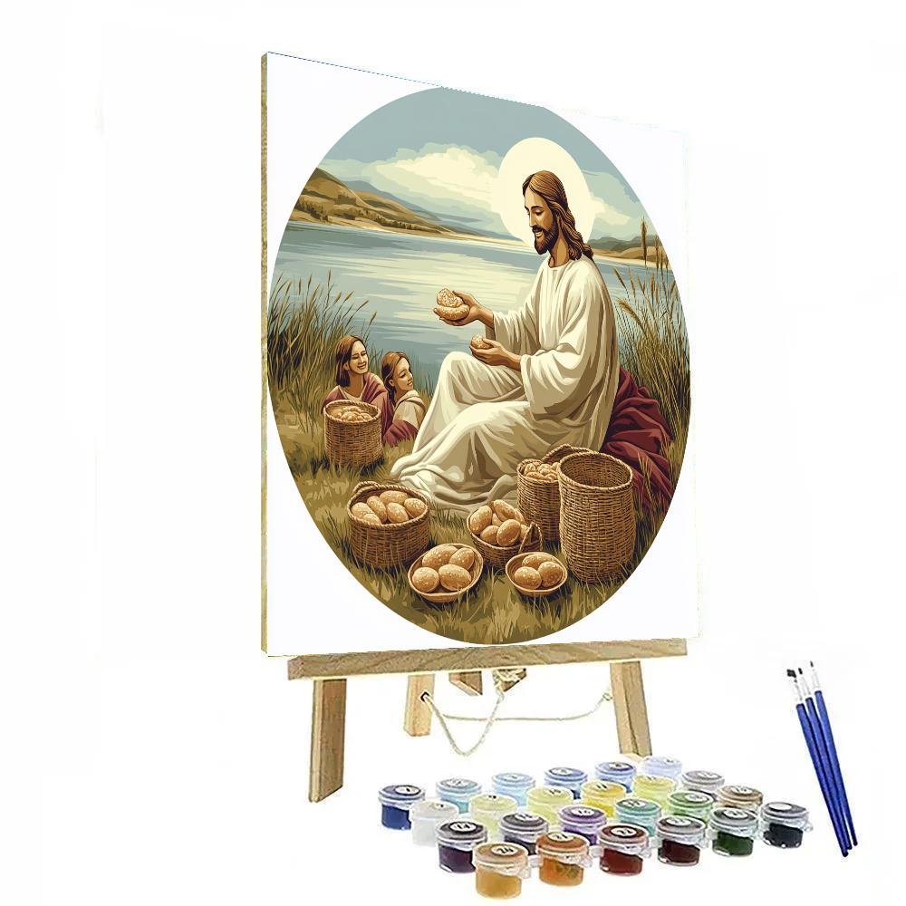 Galilee Picnic With Jesus And Shared Bread Paint by numbers art