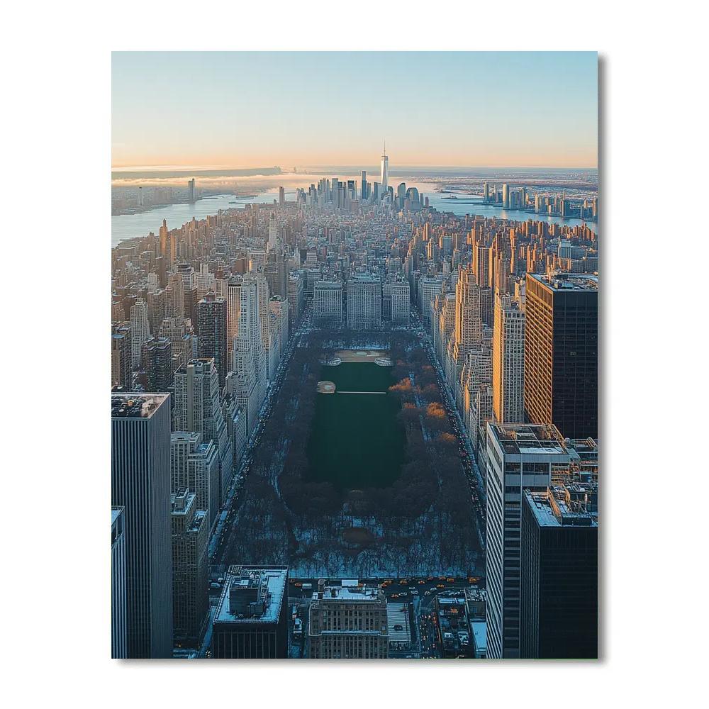 Top Of The Rock View Over Central Park New York City United States paint by number