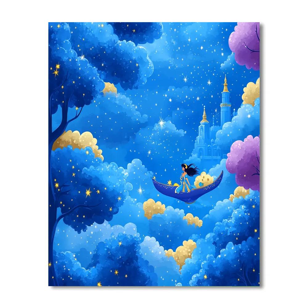 Jasmine Flying Carpet Sky Orchard Paint by numbers kits