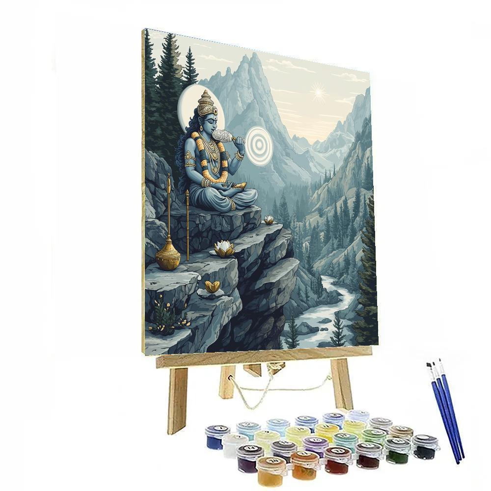 Vishnu Of The Mountain Conch Echo DIY paint by numbers