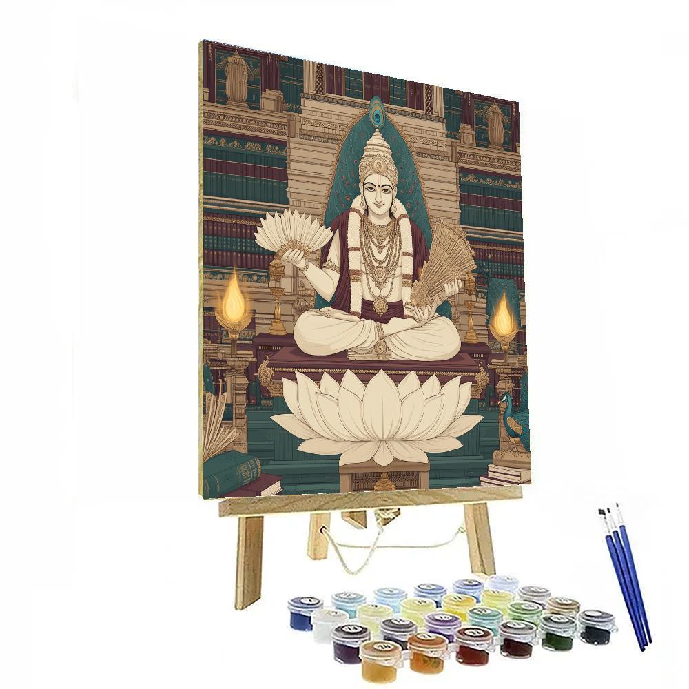 Lotus Scriptorium Of Brahma Number painting