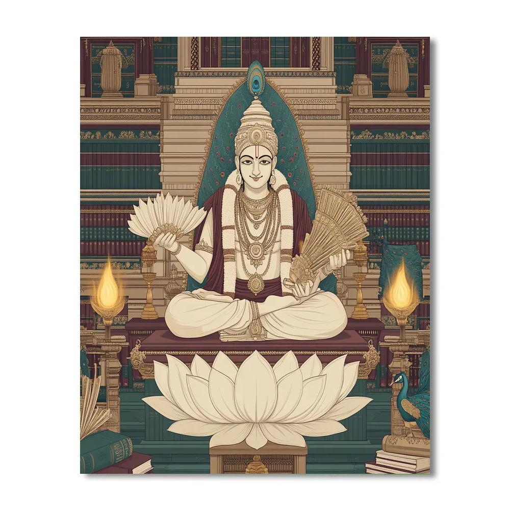 Lotus Scriptorium Of Brahma Number painting