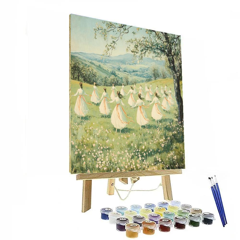 Sandro Botticelli Inspired Spring Festival Procession Number painting