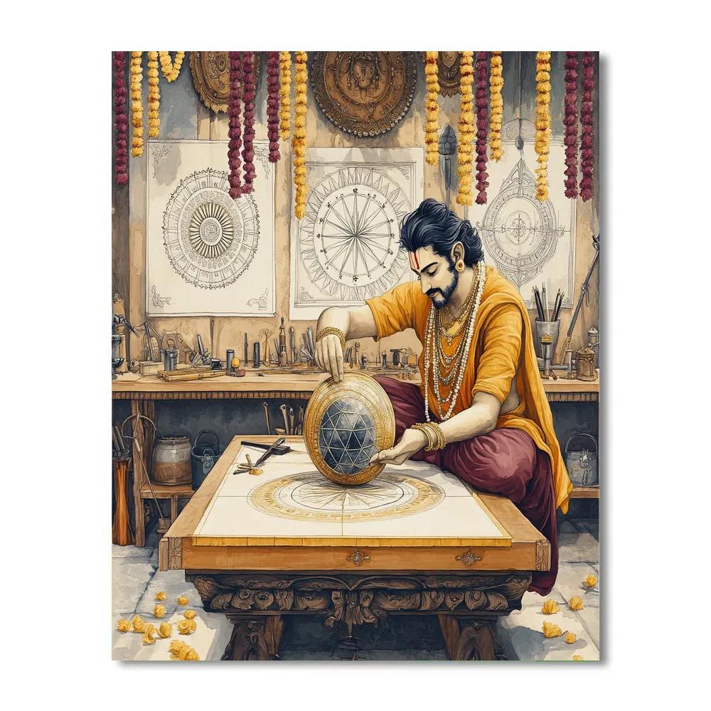 Brahma Crowned Artisan Workshop DIY paint by numbers