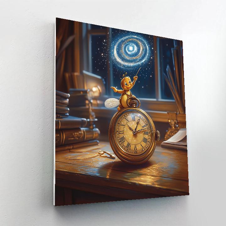 Jiminy Cricket Pocket Watch Galaxy Glow DIY paint by numbers