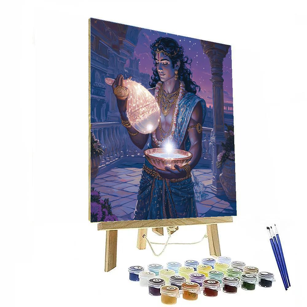 Vishnu And The Star Pearl Conch Paint by numbers art