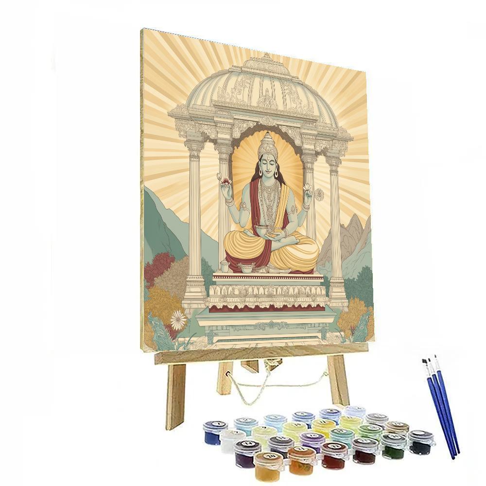 Celestial Pavilion Brahma In Sunrise Paint by numbers art