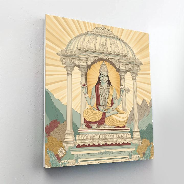 Celestial Pavilion Brahma In Sunrise Paint by numbers art