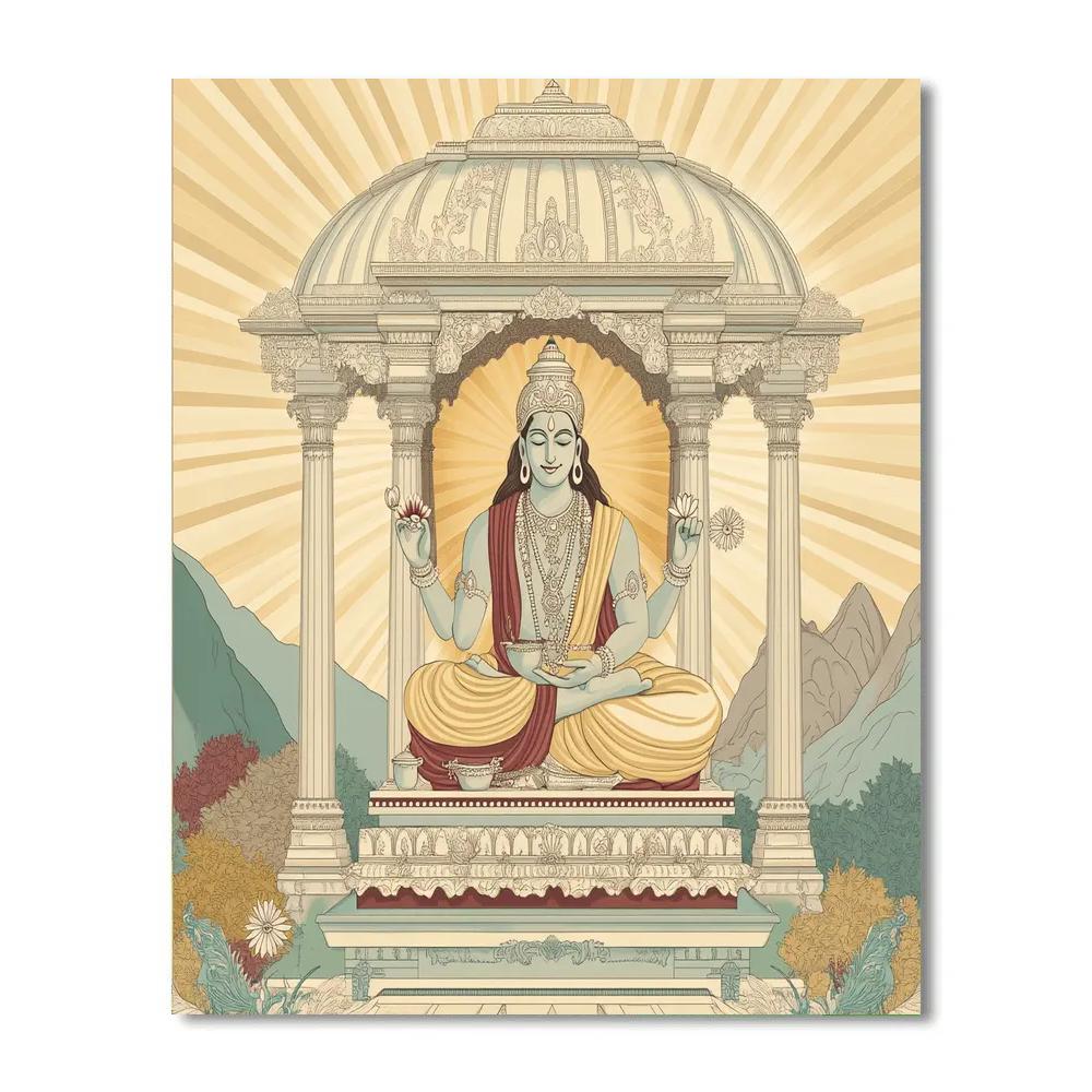 Celestial Pavilion Brahma In Sunrise Paint by numbers art