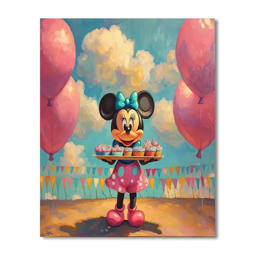 Minnie Mouse Candy Cloud Birthday Parade Painting by numbers kit