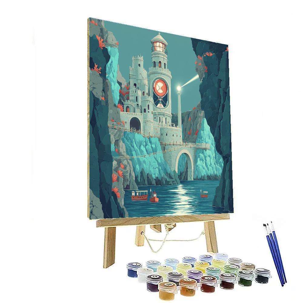 Castle Of The Tideglass Observatory paint by numbers