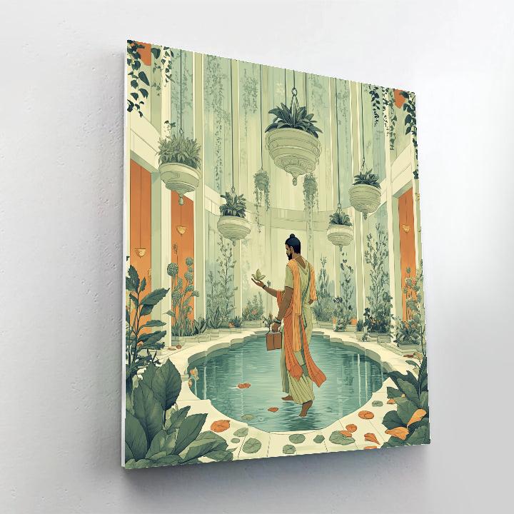 Brahma In The Floating Garden Atrium Paint by numbers kits