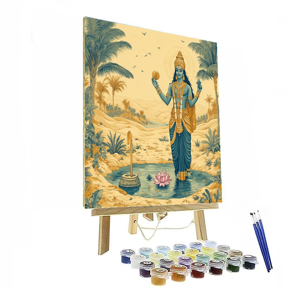 Vishnu In The Desert Oasis Of Blue Peace paint by numbers