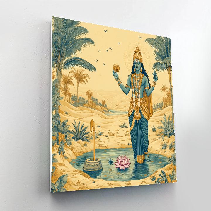 Vishnu In The Desert Oasis Of Blue Peace paint by numbers