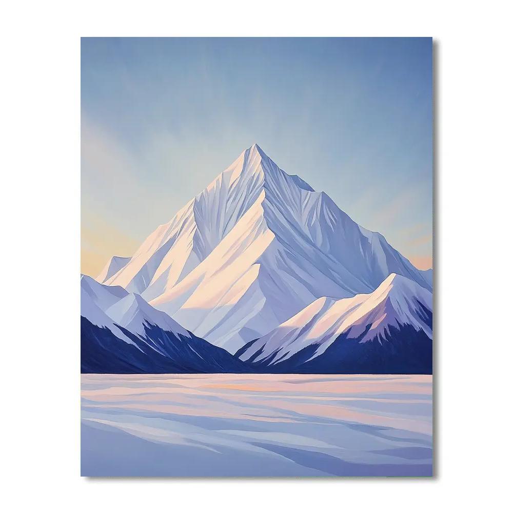 Lawren Harris Inspired Cathedral Glacier Dawn Painting by numbers kit