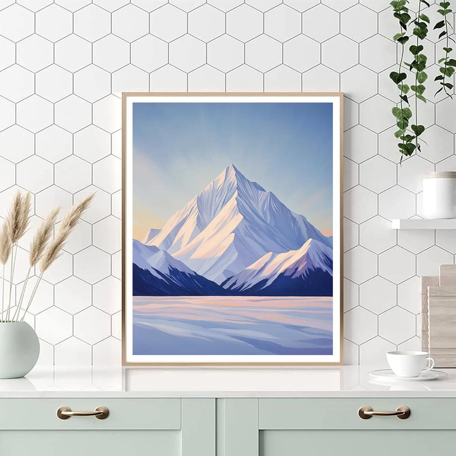 Lawren Harris Inspired Cathedral Glacier Dawn Painting by numbers kit