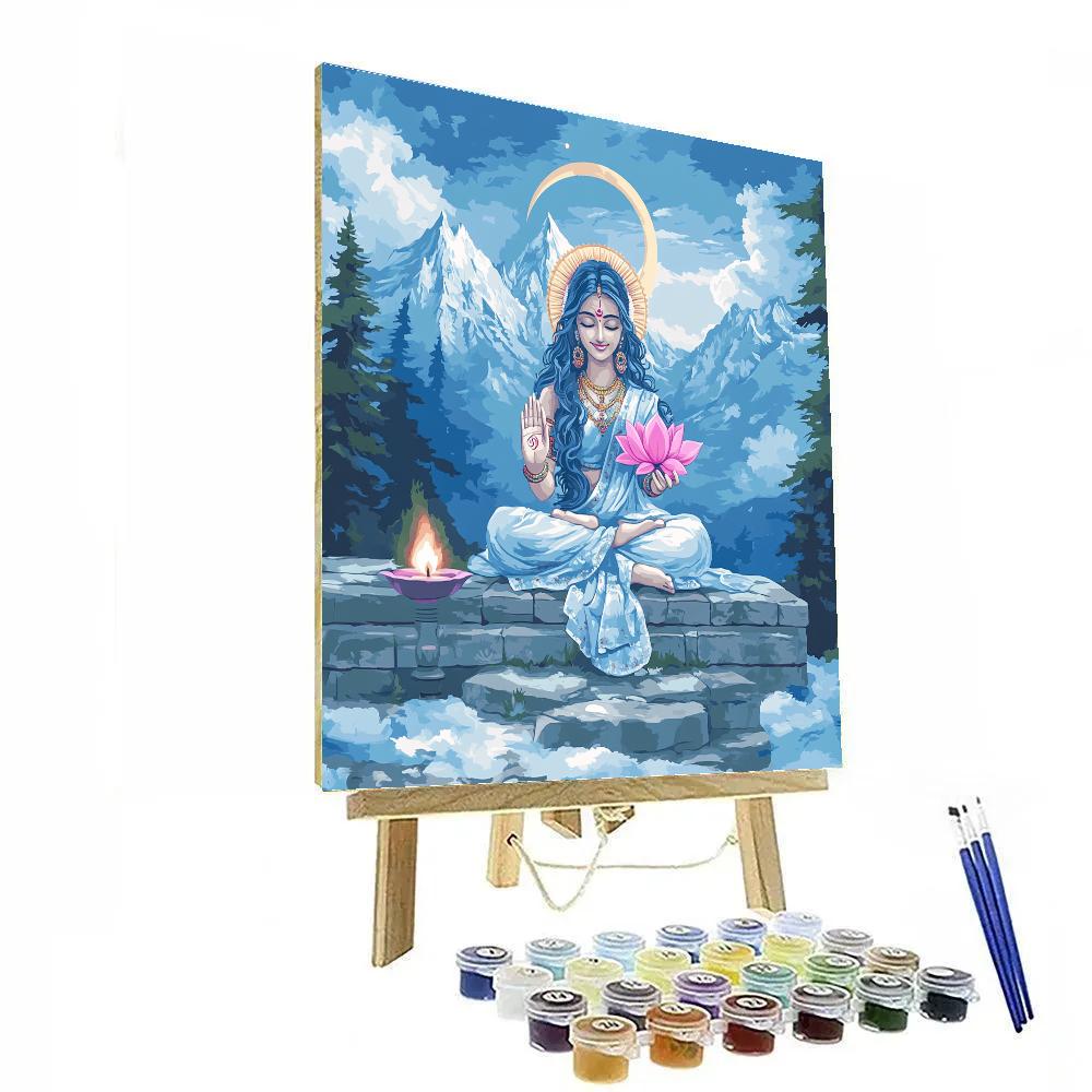 Parvati Moonlit Himalayan Terrace Paint by numbers kits