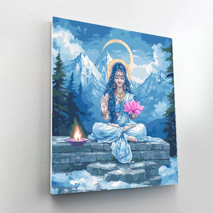 Parvati Moonlit Himalayan Terrace Paint by numbers kits