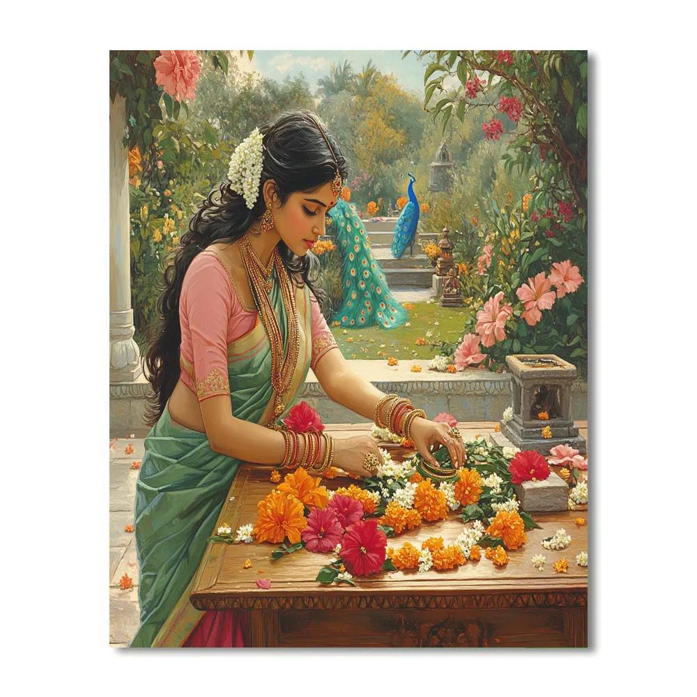 Parvati Sacred Garden Workshop Scene painting number kit