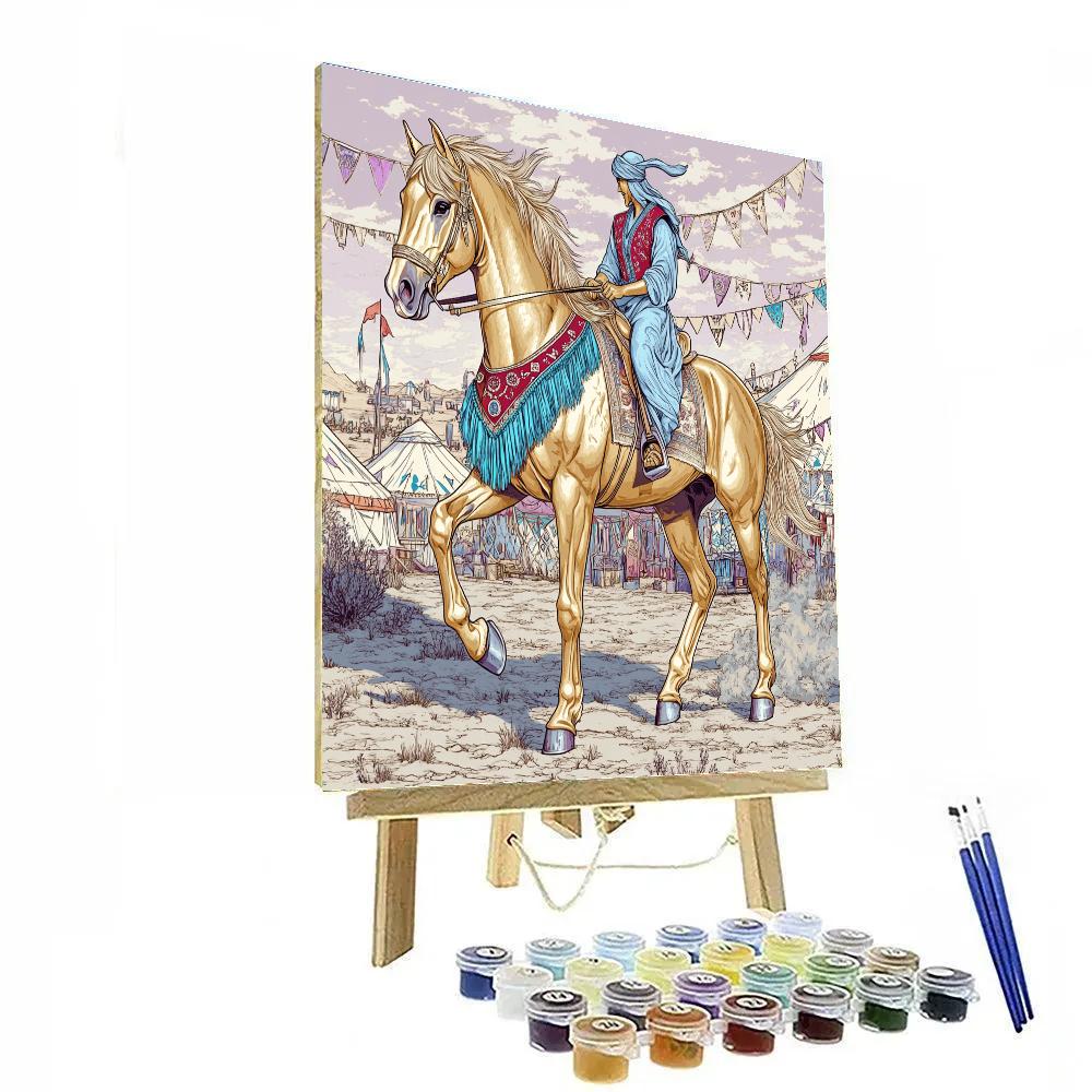 Nomad Festival Ride With Horse Paint by numbers kits