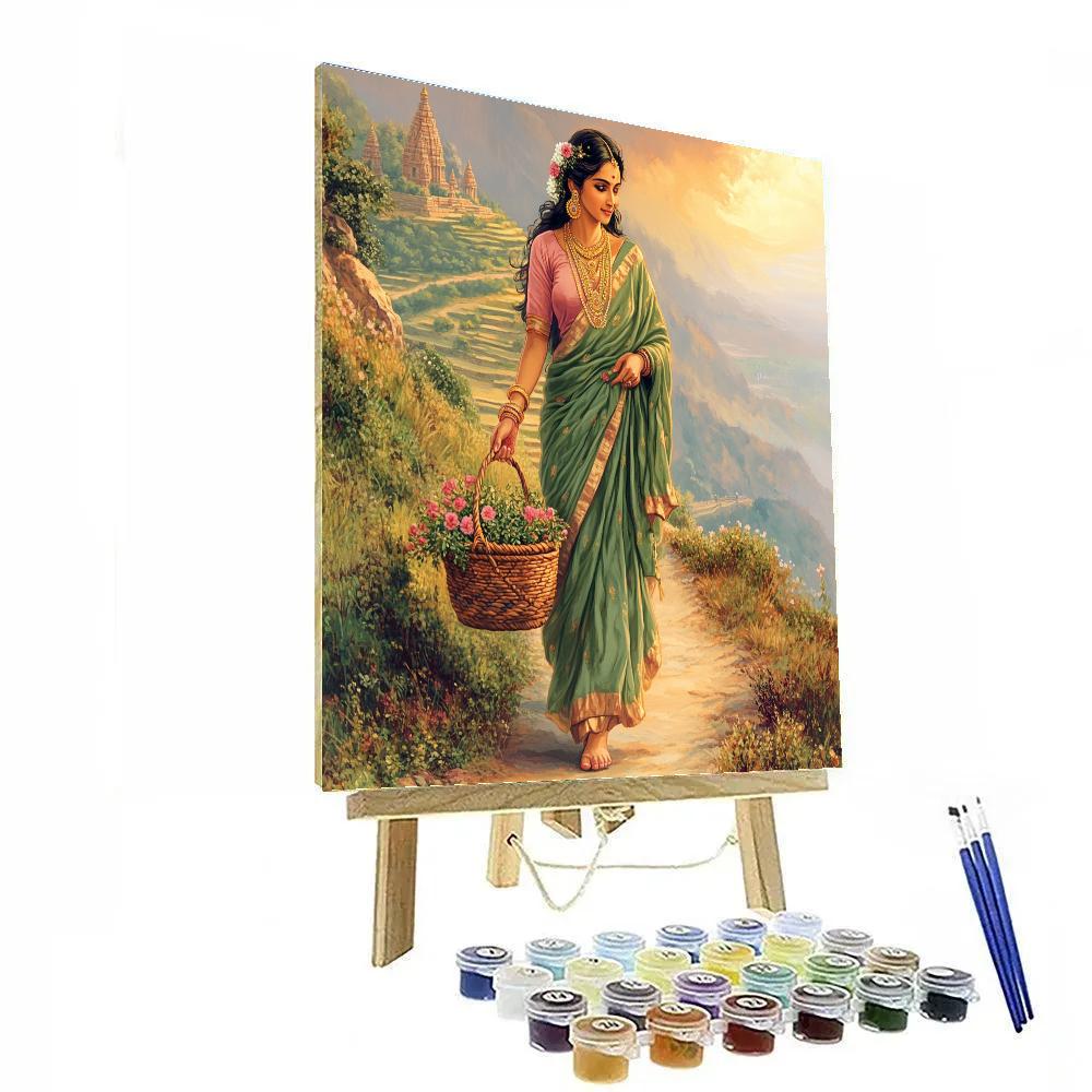 Parvati And The Himalayan Herb Basket DIY paint by numbers