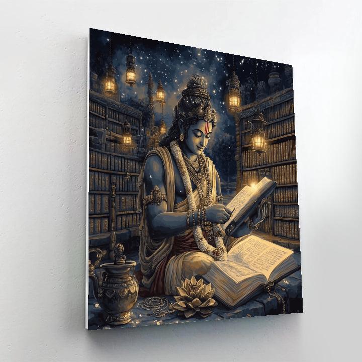 Brahma Lantern Library At Night Painting by numbers kit