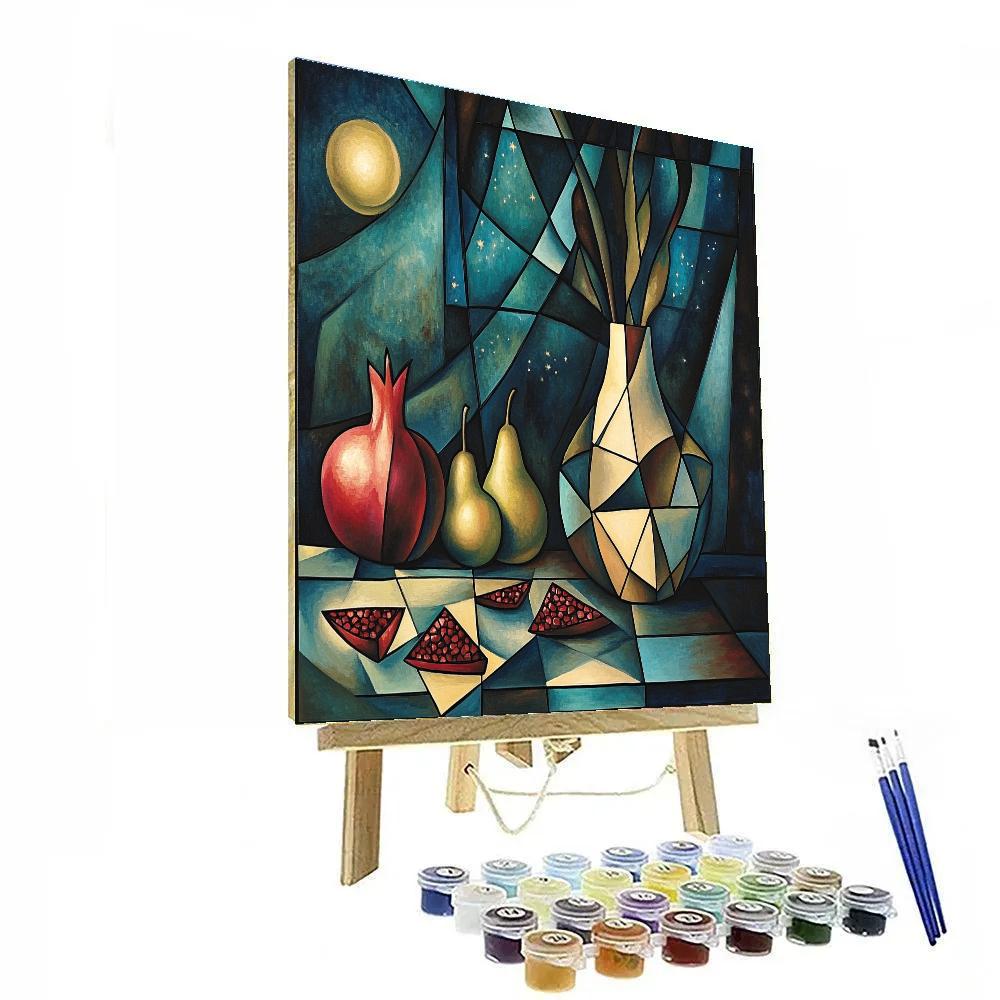 Pablo Picasso Inspired Nebula Orchard Still Life Number painting