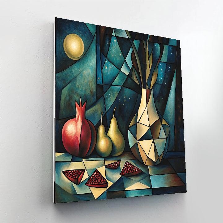 Pablo Picasso Inspired Nebula Orchard Still Life Number painting