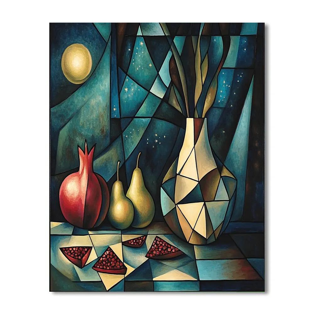 Pablo Picasso Inspired Nebula Orchard Still Life Number painting