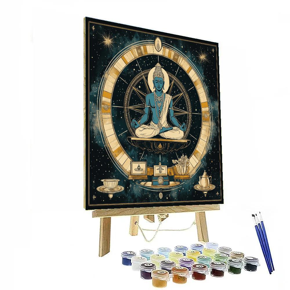 Brahma Star Compass Meditation Numbered painting kits