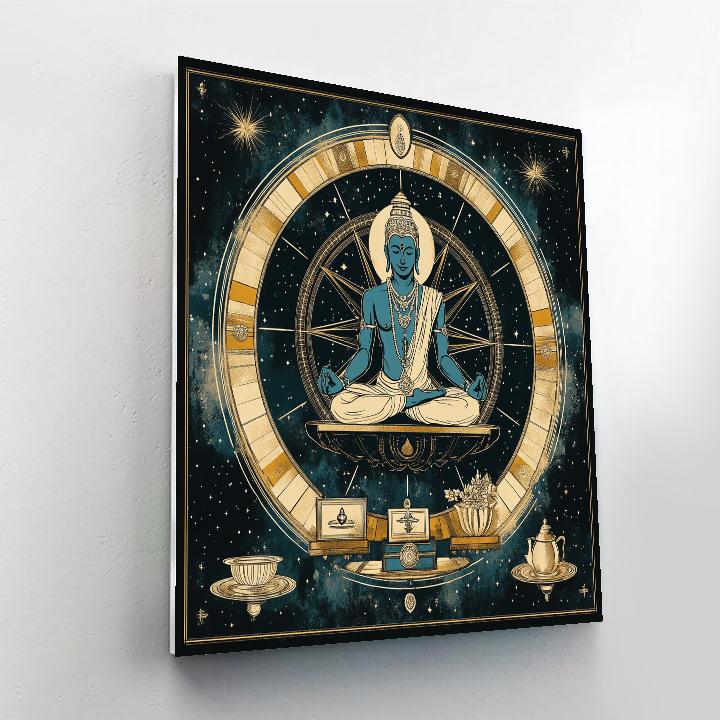 Brahma Star Compass Meditation Numbered painting kits