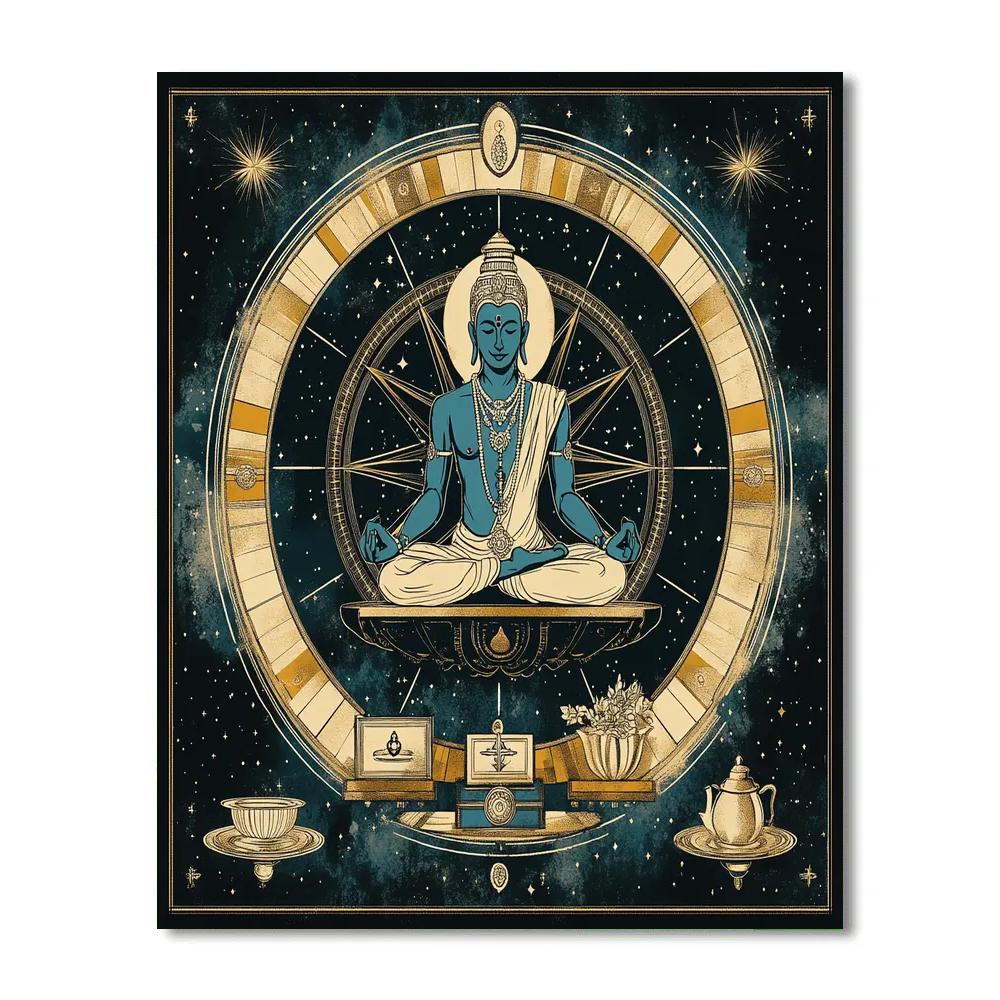 Brahma Star Compass Meditation Numbered painting kits